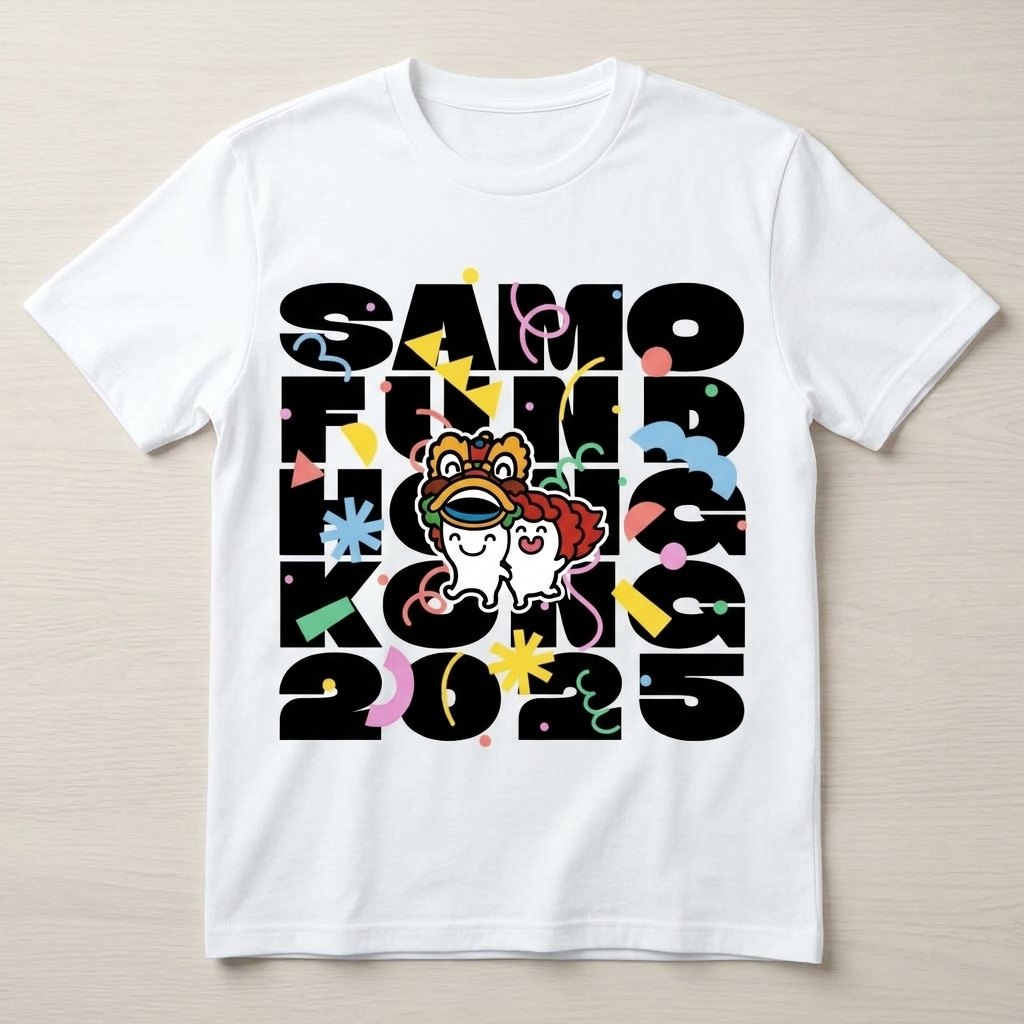 Flat mockup of the tee, front and back